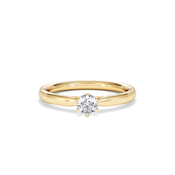 Certified Low Set Chloe 18K Gold Diamond Engagement Ring 0.33CT H/SI - 360 View