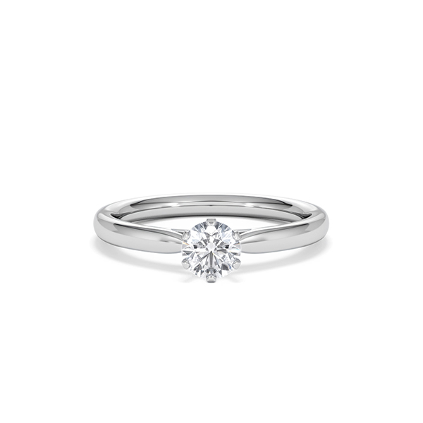 Certified 0.50CT Chloe Low Platinum Engagement Ring G/VS - 360 View