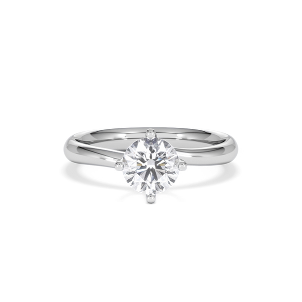 Certified 1.00CT Lily Platinum Engagement Ring H/SI - 360 View