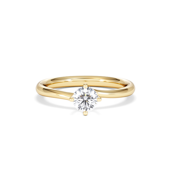 Certified 0.50CT Lily 18K Gold Engagement Ring G/VS - 360 View