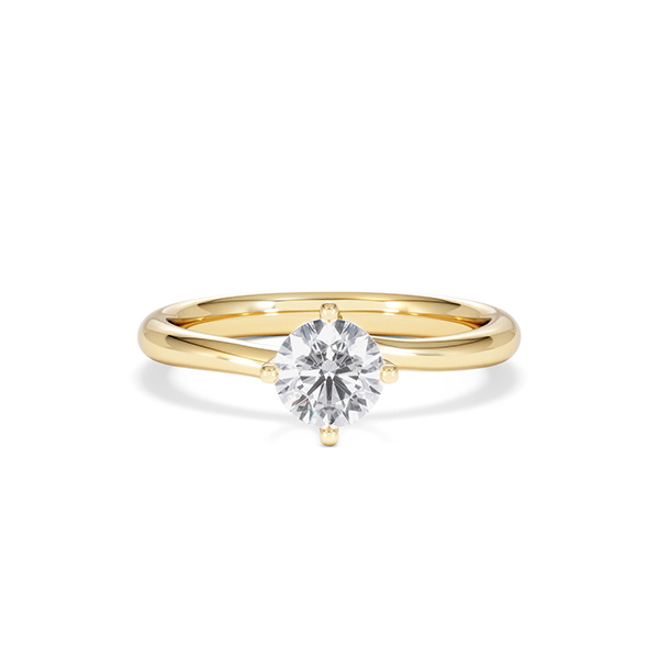 Certified 0.70CT Lily 18K Gold Engagement Ring G/VS - 360 View