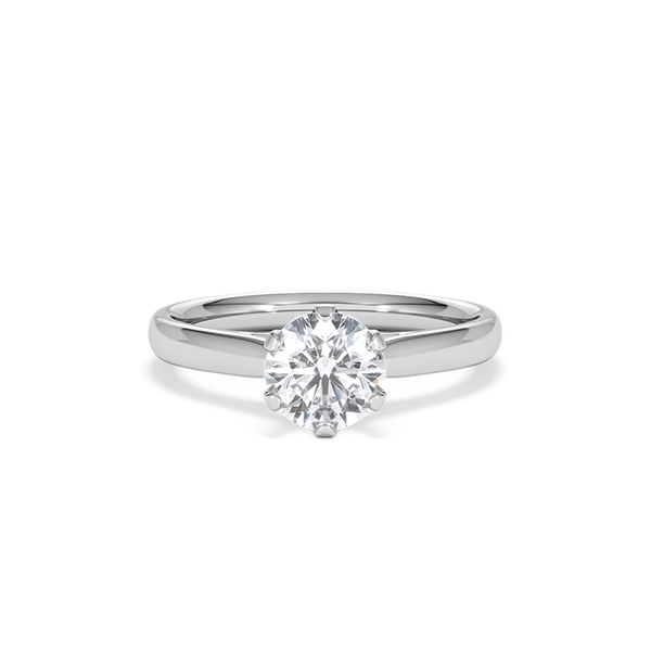 Certified 1.00CT Chloe High Platinum Engagement Ring G/VS - 360 View