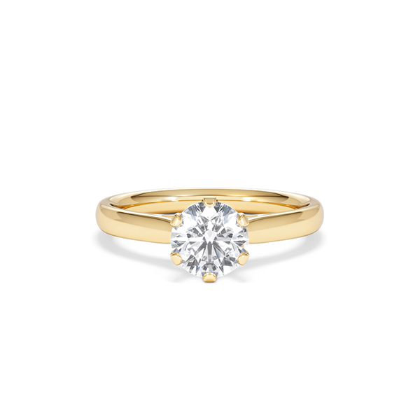 Certified 1.00CT Chloe High 18K Gold Engagement Ring G/VS - 360 View