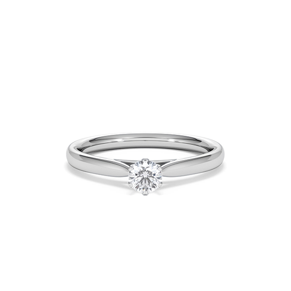 Engagement Ring High Set Chloe 0.25ct Lab Diamond F/VS in 18KW Gold - 360 View