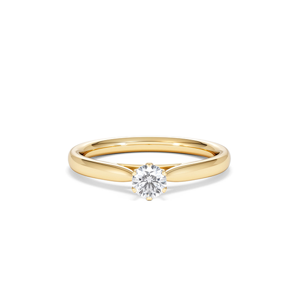 Engagement Ring High Set Chloe 0.25ct Lab Diamond F/VS in 18K Gold - 360 View