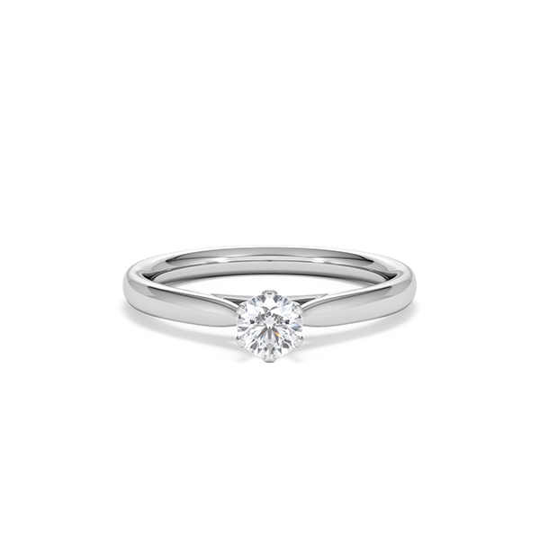 Engagement Ring High Set Chloe 0.33ct Lab Diamond F/VS in 18KW Gold - 360 View