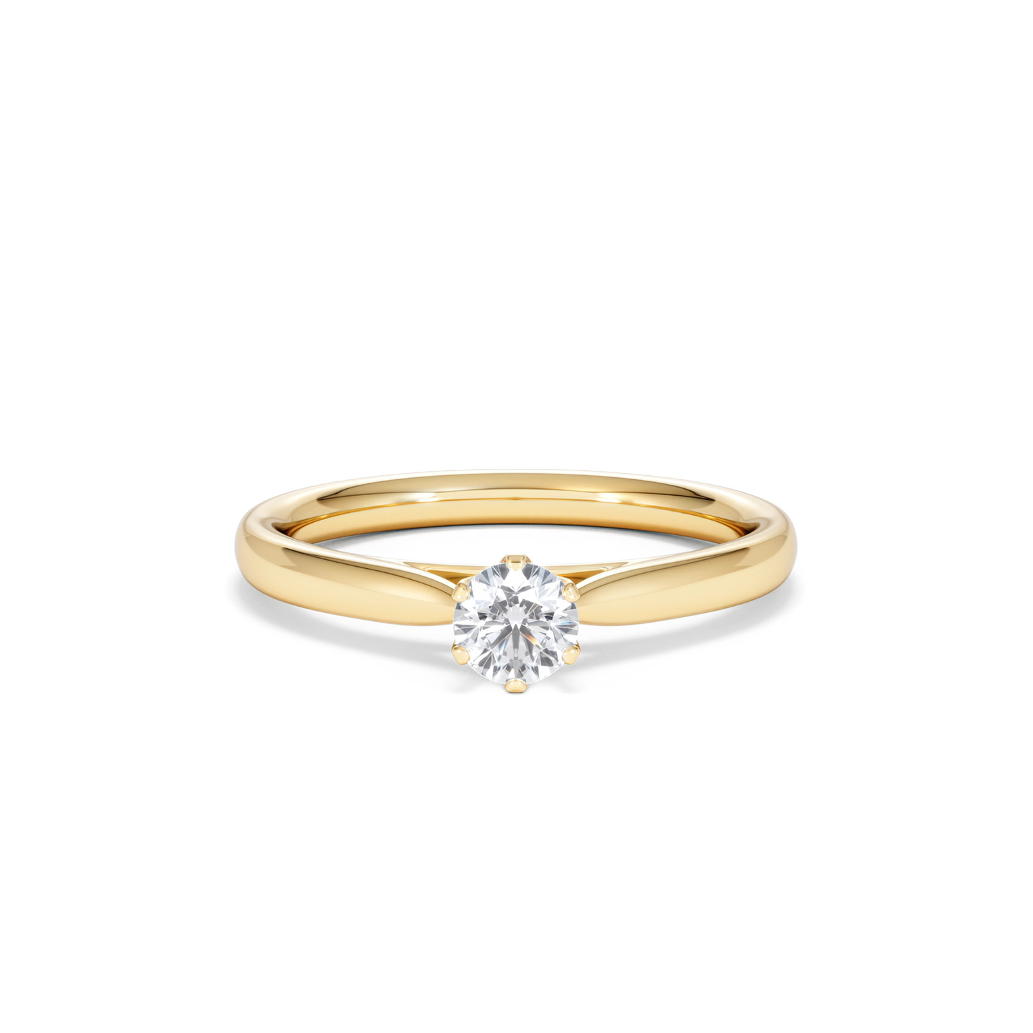 Engagement Ring High Set Chloe 0.33ct Lab Diamond F/VS in 18K Gold - 360 View