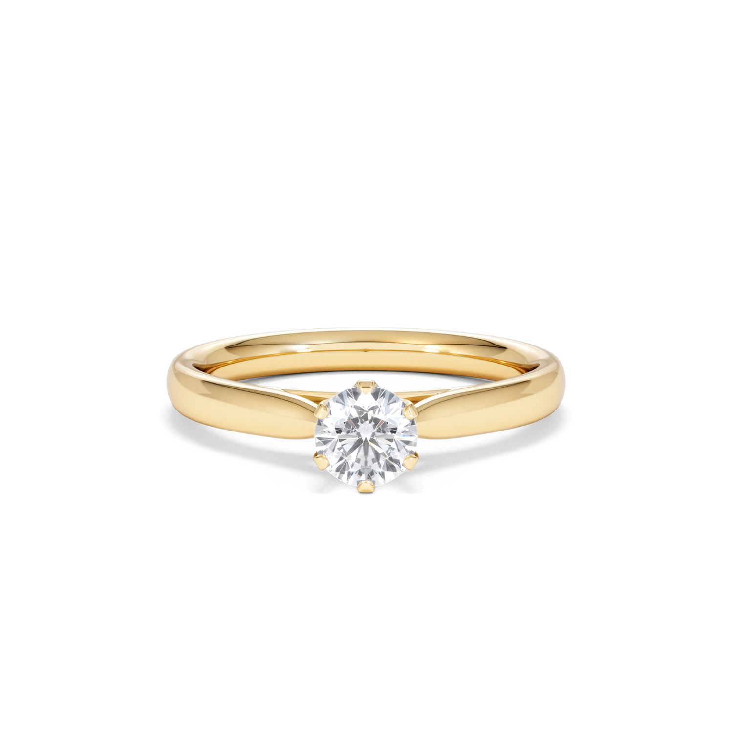 Certified 0.50CT Chloe High 18K Gold Engagement Ring H/SI - 360 View