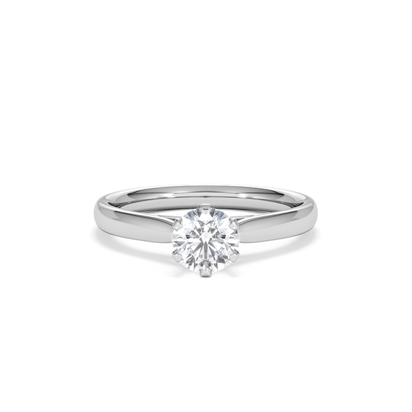 Certified 0.70CT Chloe High Platinum Engagement Ring G/VS - 360 View