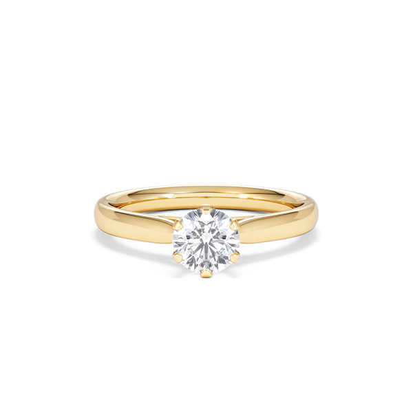 Certified 0.70CT Chloe High 18K Gold Engagement Ring G/VS - 360 View