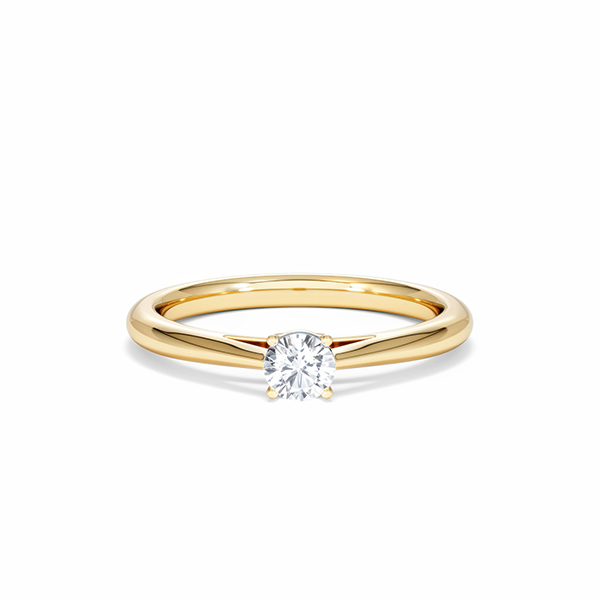 Engagement Ring Certified Elysia 18K Gold Diamond 0.25CT H/SI - 360 View