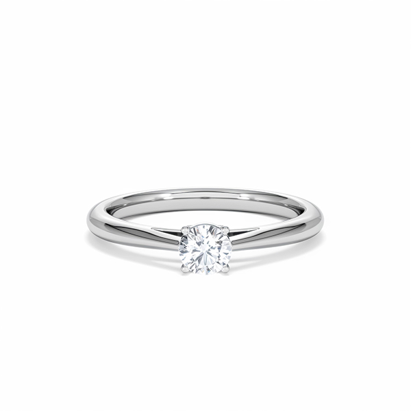 Engagement Ring Elysia 0.33ct Lab Diamond F/VS in 18K White Gold - 360 View