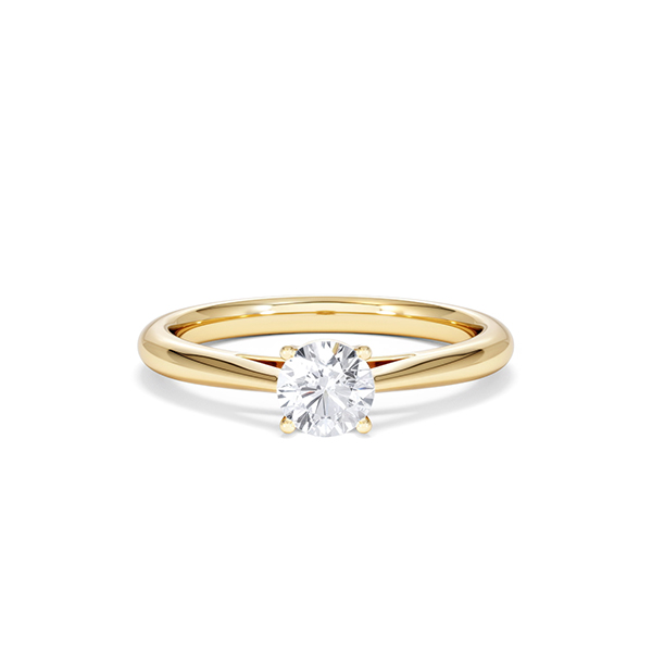 Engagement Ring Certified 0.50CT Elysia 18K Gold H/SI - 360 View