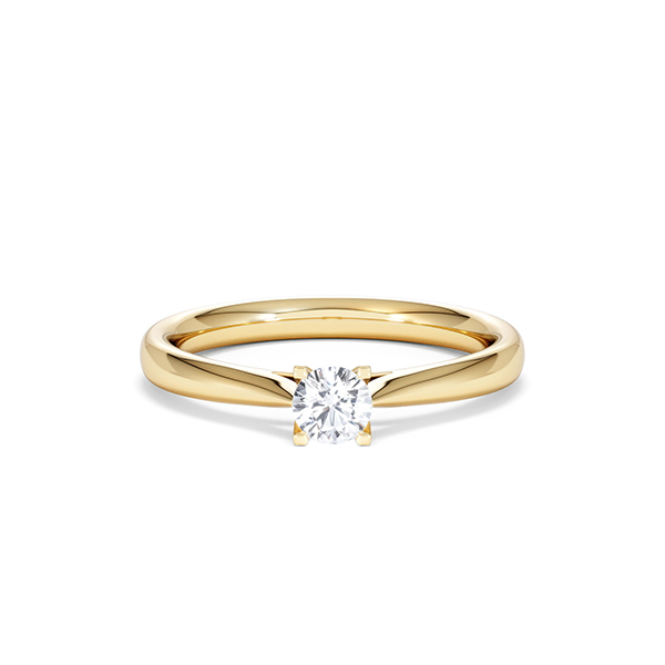 Certified Grace 18K Gold Diamond Engagement Ring 0.25CT H/SI - 360 View