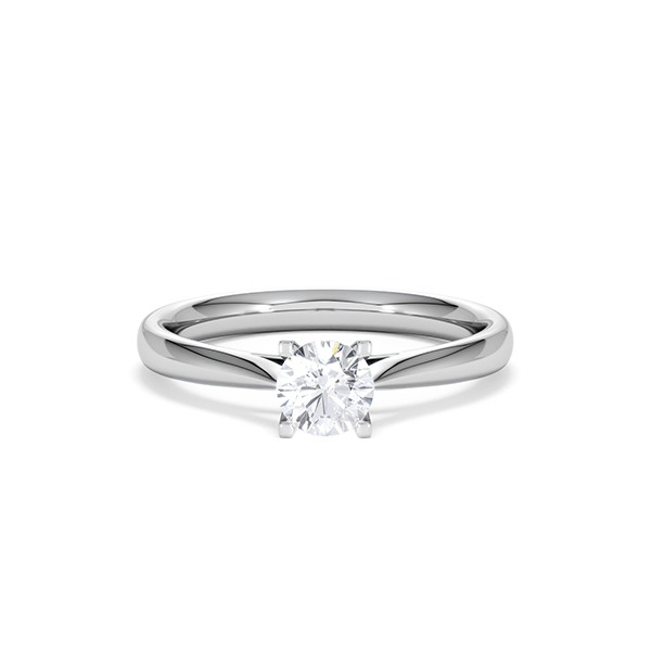 Certified 0.50CT Grace 18K White Gold Engagement Ring G/VS - 360 View