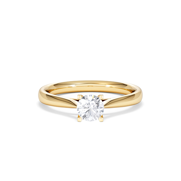 Certified 0.50CT Grace 18K Gold Engagement Ring H/SI - 360 View