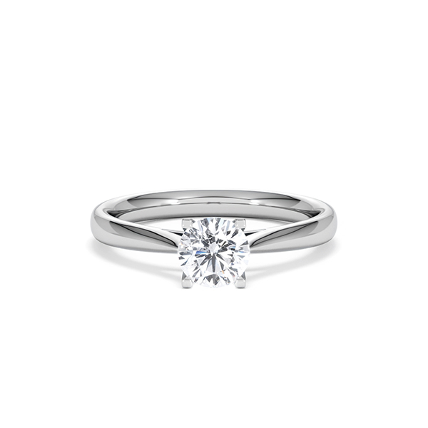 Certified 0.70CT Grace 18K White Gold Engagement Ring G/VS - 360 View