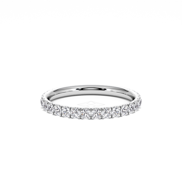 Amora 0.50ct Lab Diamond Set Ring Set in 18K White Gold - 360 View