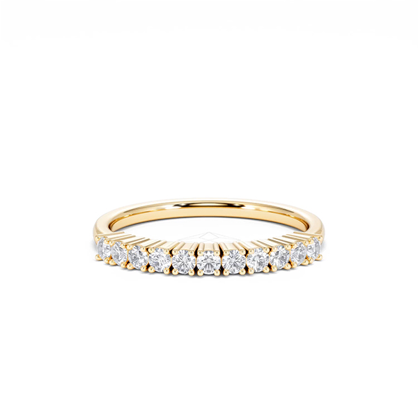 Twilight Lab Diamond Half Eternity Ring – 0.30ct in 18K Gold Vermeil - 360 View