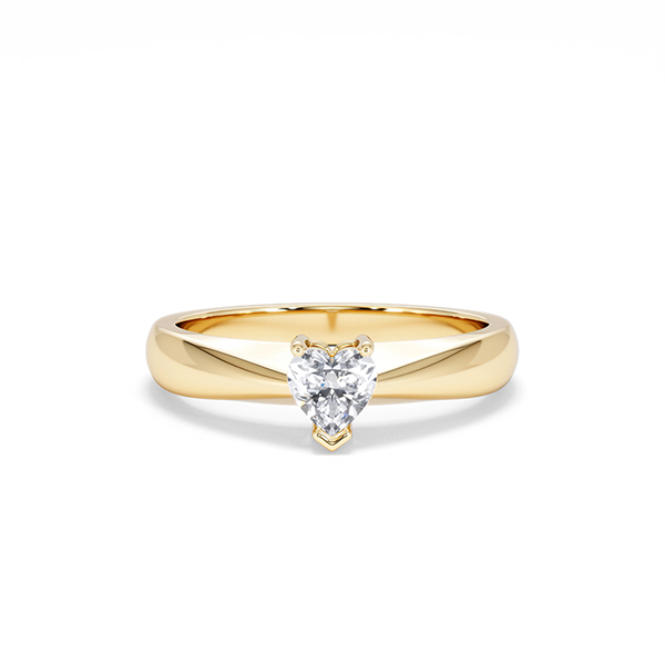 Naomi Heart Cut Lab Diamond Engagement Ring 0.33ct H/SI in 18k Gold Vermeil - 360 View