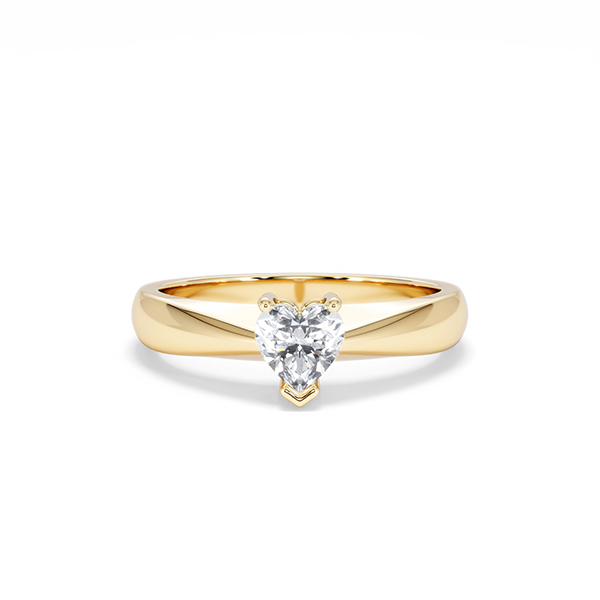 Naomi Heart Cut Lab Diamond Engagement Ring 0.50ct H/SI in 9k Gold - 360 View