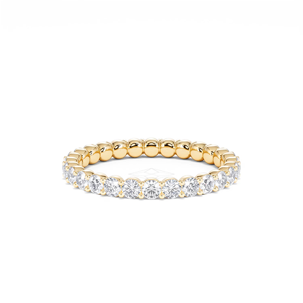 Chloe Lab Diamond 1.00ct Eternity Ring F/VS in 18K Gold Vermeil - 360 View