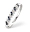 Sapphire 0.18ct And Diamond 9K White Gold Ring A3918 - image 1