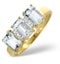 Aquamarine 1.65CT And Diamond 9K Yellow Gold Ring - image 1