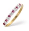 Ruby 0.16ct And Diamond 9K Gold Ring - image 1