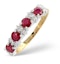 Ruby 0.78ct And Diamond 9K Gold Ring - image 1
