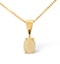 Opal 7 x 5mm 9K Yellow Gold Pendant Necklace - image 1