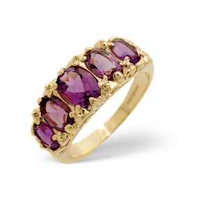 Amethyst 2.10ct 9K Yellow Gold Ring Size R