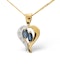 Sapphire 5 x 3mm And Diamond 9K Yellow Gold Pendant Necklace - image 1