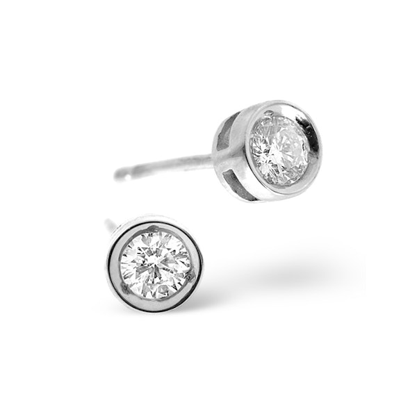 Stud Earrings 0.30CT Diamond 9K White Gold - Image 1
