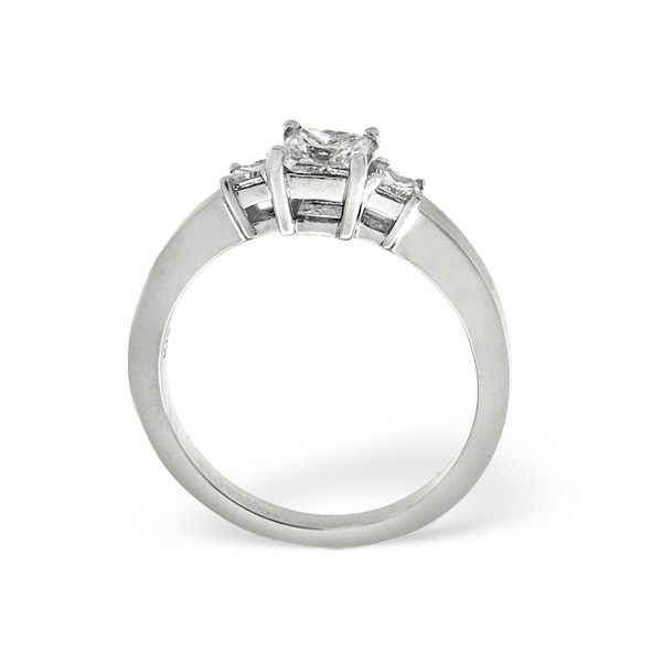 H/Si Solitaire With Shoulders Ring 1.24CT Lab Diamond 18K White Gold SIZE M - Image 2