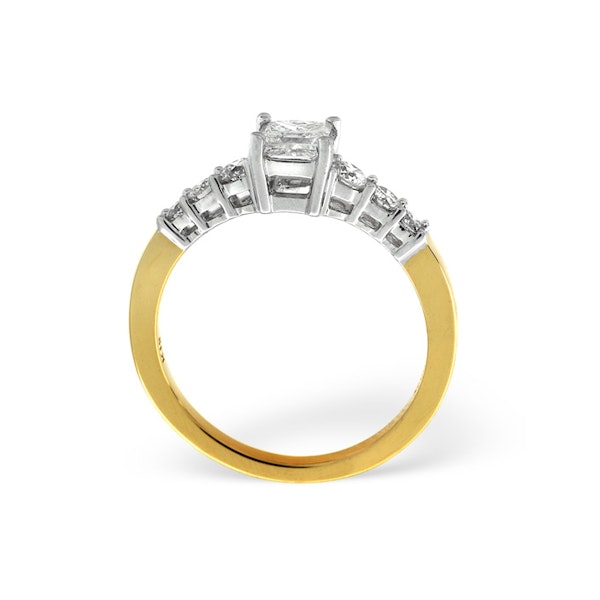 H/Si Solitaire With Shoulders Ring 1.83CT Lab Diamond 18K Yellow Gold SIZE P - Image 2