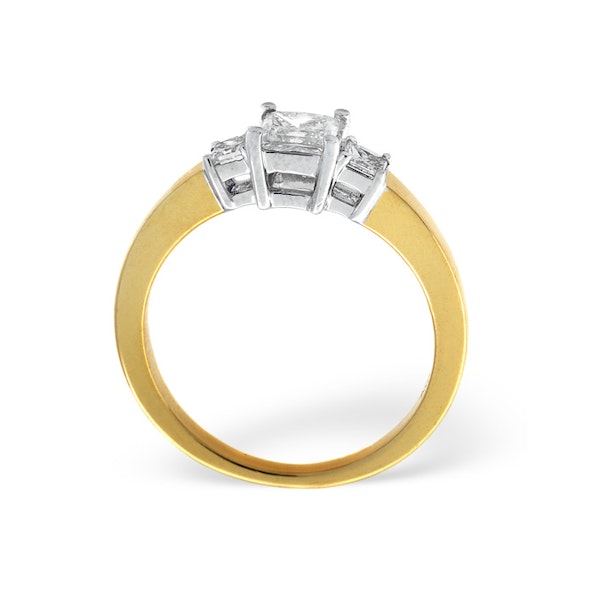 H/Si Solitaire With Shoulders Ring 1.24CT Lab Diamond 18K Yellow Gold SIZE M - Image 2