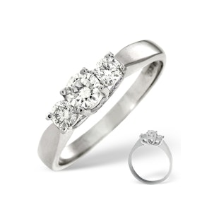 Ariella 18K White Gold 3 Stone Diamond Ring 1.50CT H/SI