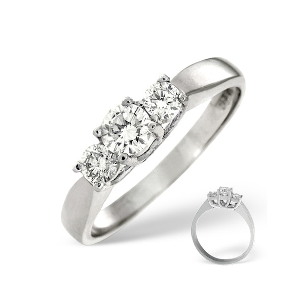 Ariella Platinum 3 Stone Diamond Ring 0.50CT H/SI - Image 1