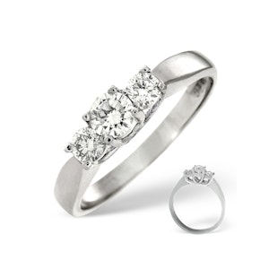 Ariella 18K White Gold 3 Stone Diamond Ring 0.50CT H/SI