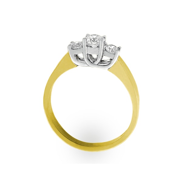 Ariella 18K Gold 3 Stone Diamond Ring 0.50CT H/SI - Image 2