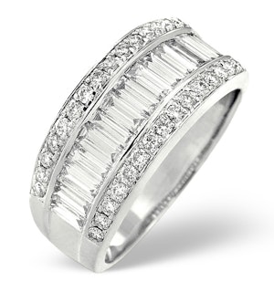 18K White Gold Diamond Ring 1.50ct H/si