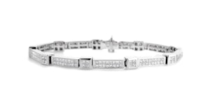 Diamond 4.25ct 18K White Gold Bracelet