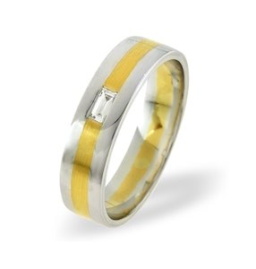 Mens 0.07ct H/Si Diamond 18K Gold Dress Ring