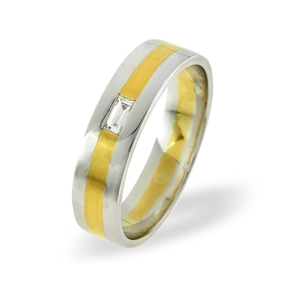 Mens 0.07ct G/Vs Diamond 18K Gold Dress Ring - Image 1