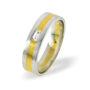 Lilly 0.08CT H/SI Diamond and 18K Two Tone Wedding Ring