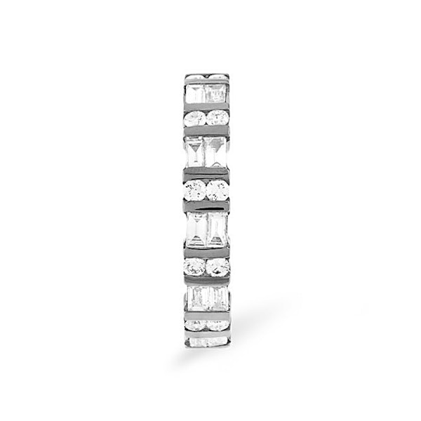 Mens 1ct G/Vs Diamond 18K White Gold Full Band Ring - Image 2