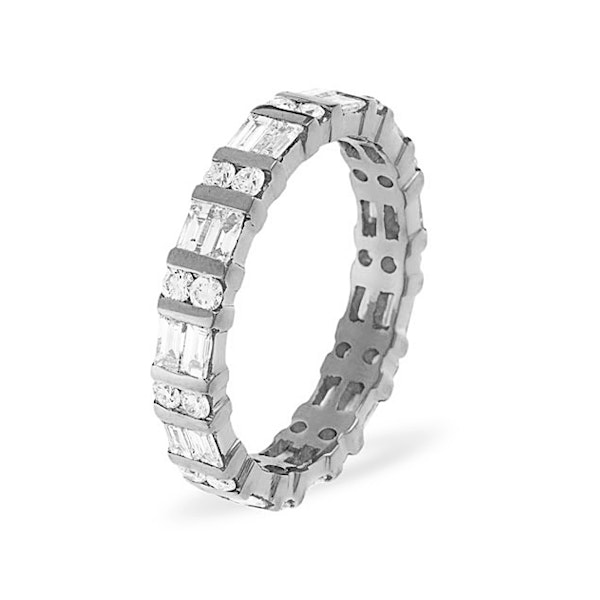 Mens 1ct H/Si Diamond Platinum Full Band Ring - Image 1