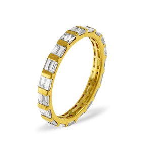 Mens 1ct H/Si Diamond 18K Gold Full Band Ring