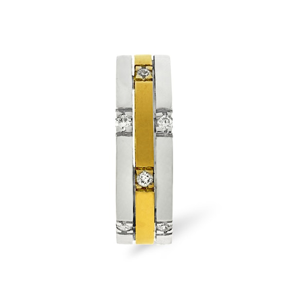 Amy 0.37CT H/SI Diamond and 18K Two Tone Wedding Ring - Image 2